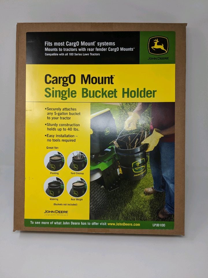 John deere lawn 2025 tractor bucket holder