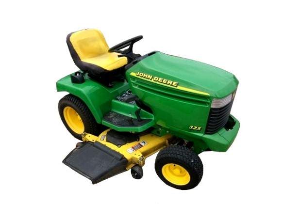 Image of John Deere 325 lawn tractor side view