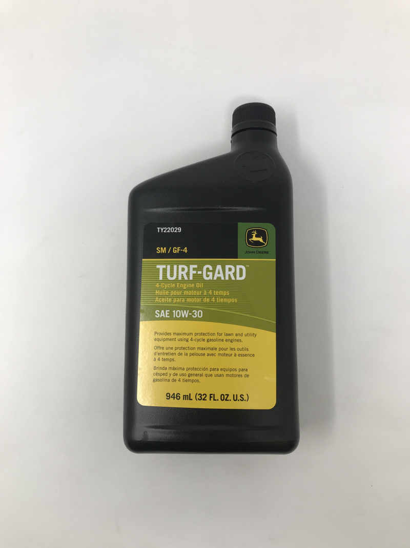 John Deere TurfGard Oil 10W30 SN/GF4 TY22029 Green Farm Parts
