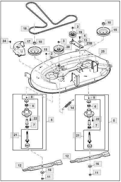 John deere 42 inch mower deck parts list new arrivals