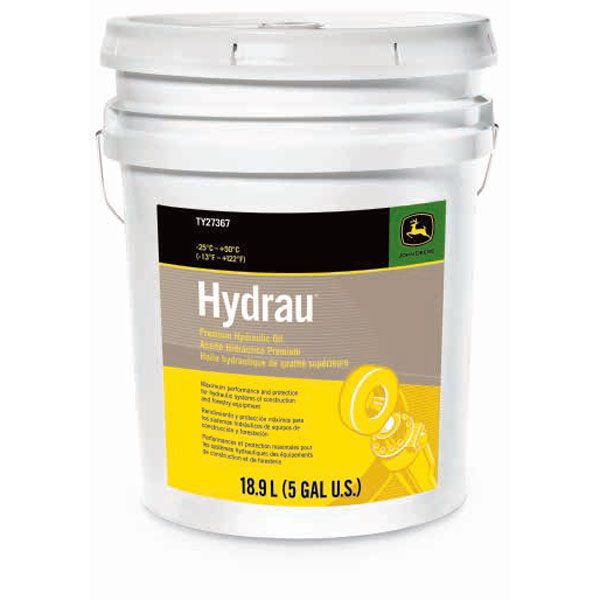 John Deere Hydrau Premium Construction and Forestry Hydraulic Oil -  2-1/2-gallon - TY27366
